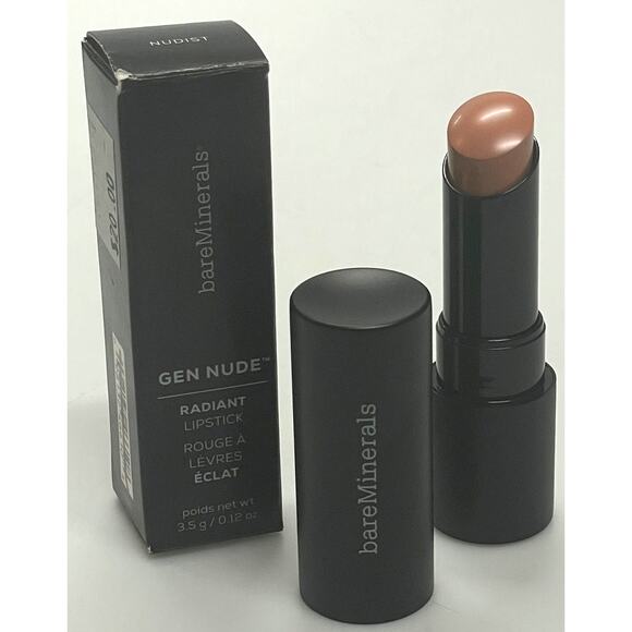 Authentic BareMinerals Gen Nude Radiant Lipstick NUDIST 3.5 g / 0.12 oz - Picture 1 of 5